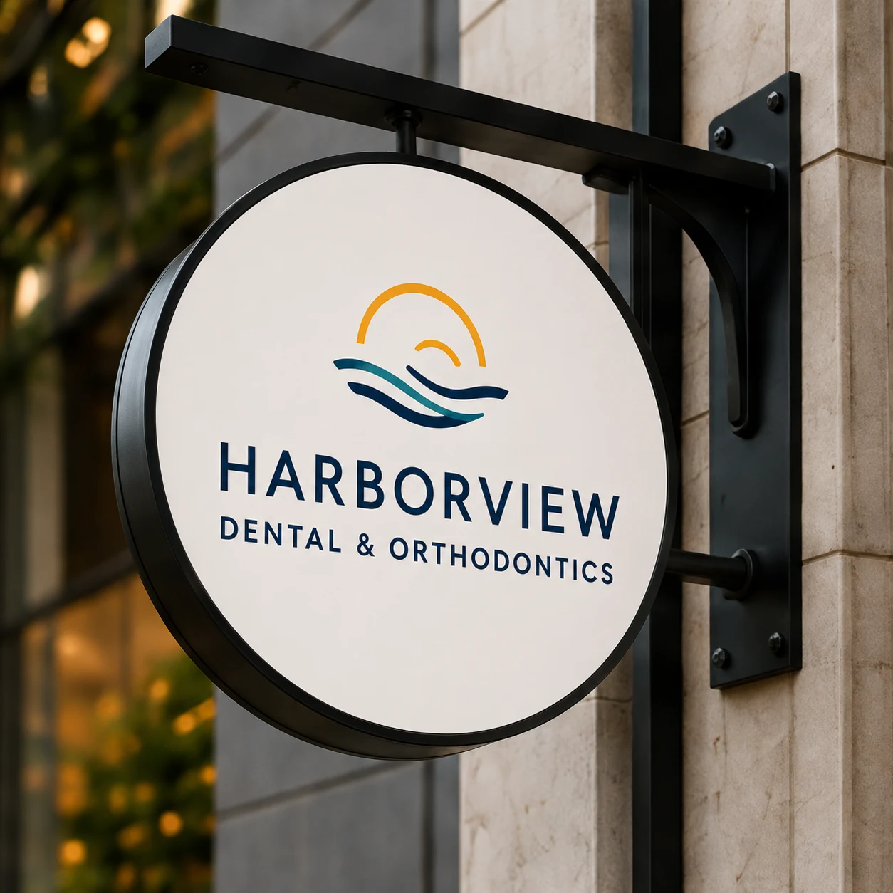 Exterior hanging sign